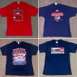 Boston Red Sox lot of 4 T Shirts Men's XL World Series Champions ALCS